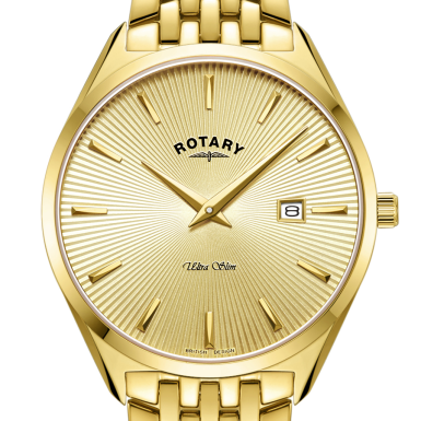 Rotary Ultra Slim Mens Gold Bracelet Watch - GB08013/03 | Rotary .