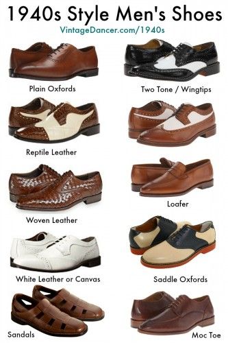 1940s Men's Shoes | Gangster, Spectator, Black and White Shoes .