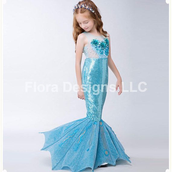 Mermaid dress Mermaid costume mermaid tail by FloraDesignsLLC .