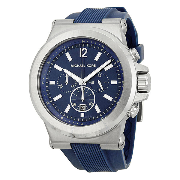 Michael Kors Dylan Blue Dial Blue Rubber Men's Watch MK8303 .