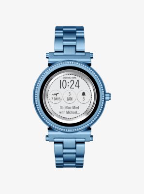 Sofie Pavé Blue-Tone Smartwatch | Michael Ko