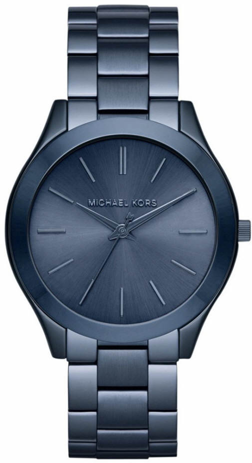 Women's Michael Kors Slim Runway Blue Steel Watch MK34