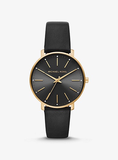 Pyper Gold-tone And Leather Watch | Michael Ko