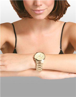 Enlarge Michael Kors Runway MK5055 Gold Chronograph Watch .