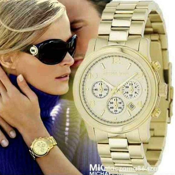 Michael Kors Accessories | Watch Gold Runway Mk 5055 | Poshma