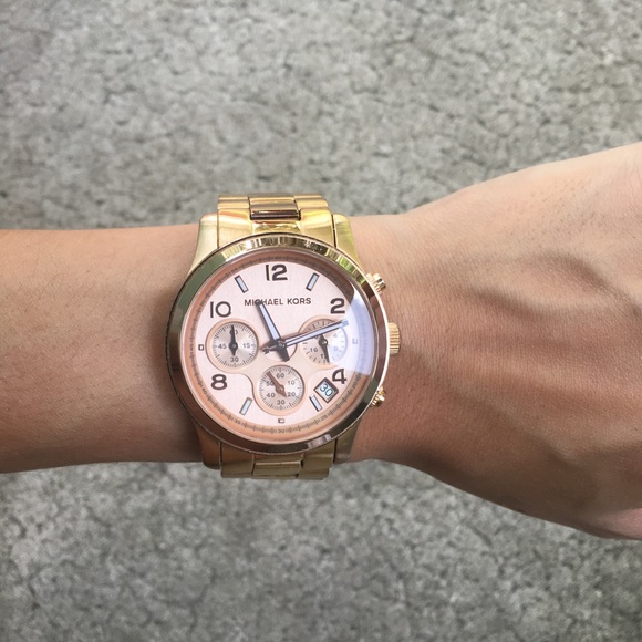 Michael Kors Accessories | Mk 5128 Runway Rose Gold Watch | Poshma