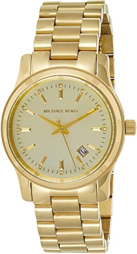 Amazon.com: Michael Kors Women's Runway Rose Gold-Tone Watch .