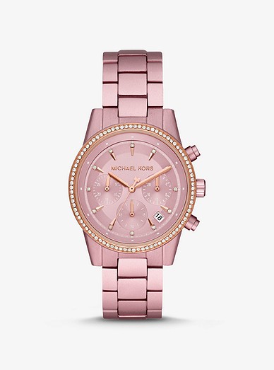 Ritz Pavé Pink-tone Aluminum Watch | Michael Ko