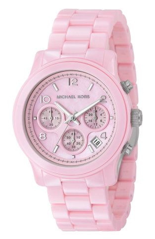 Michael Kors Pink Ceramic Ladies Watch | Michael kors pink watch .
