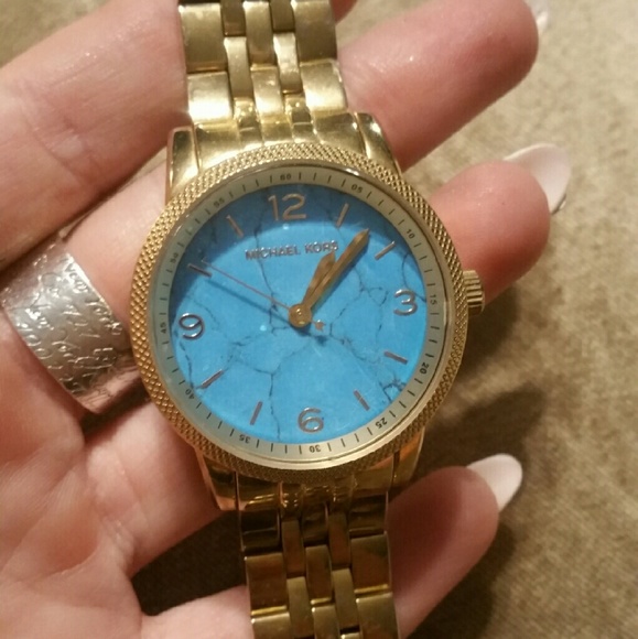 Michael Kors Accessories | Turquoise Gold Watch | Poshma