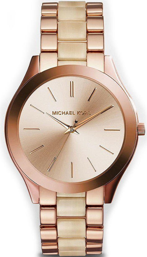 Women's Michael Kors Slim Runway Rose Gold Steel Watch MK37