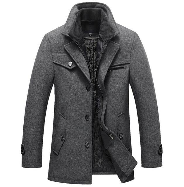 New Winter Wool Coat Slim Fit Mens Jackets – Men's Modern We