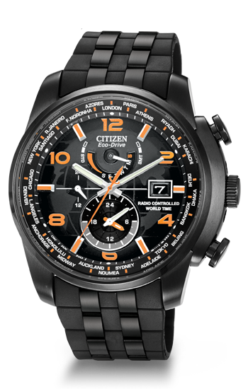 Citizen Eco-Drive World Time A-T AT9015-08E Atomic Timekeeping .