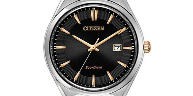 Men's Citizen Eco-Drive watch with grey di