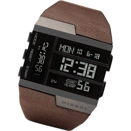 Men's Watch / Digital / Leather Strap | Montre diesel, Montres .