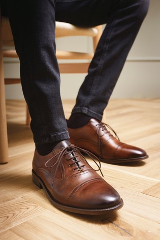 Buy Brown Leather Toe Cap Oxford Shoes from Next U