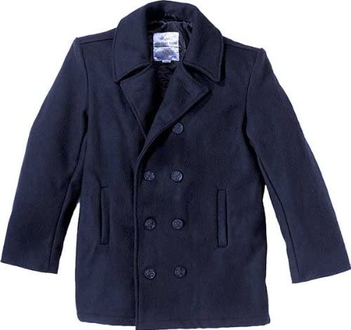 Amazon.com: Navy Blue Wool Peacoat Medium: Military Coats And .