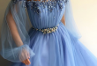 Petite Blue Hot Long 2018 Prom Dress Sexy Slit | la