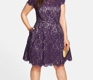 Eliza J Belted Lace Fit & Flare Dress (Plus Size) | Plus size .