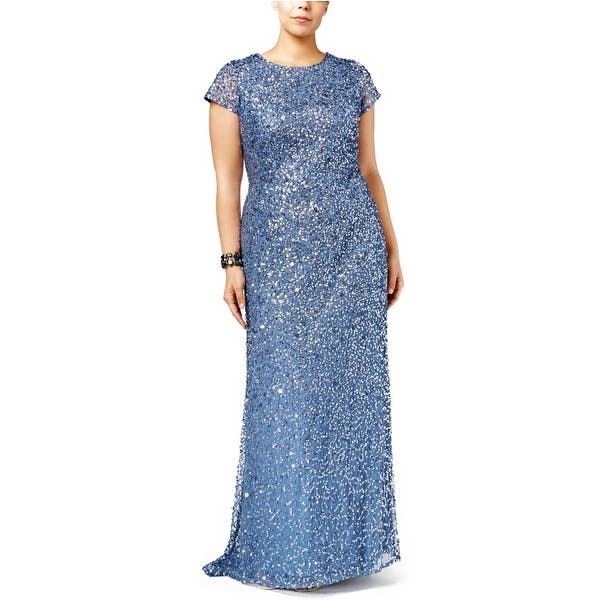 Shop Adrianna Papell Plus Size Embellished Evening Gown Dress .