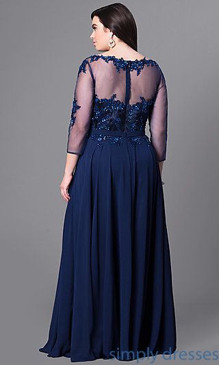 Shop long plus-size prom dresses with sleeves at Simply Dresses .