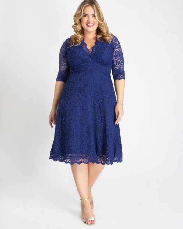 Plus Size Special Occasion Mademoiselle Lace Cocktail Dress | Kiyon