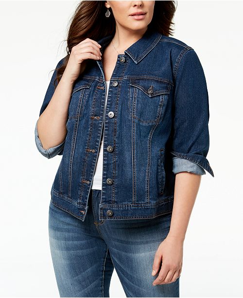 Style & Co Plus Size Denim Jacket, Created for Macy's & Reviews .