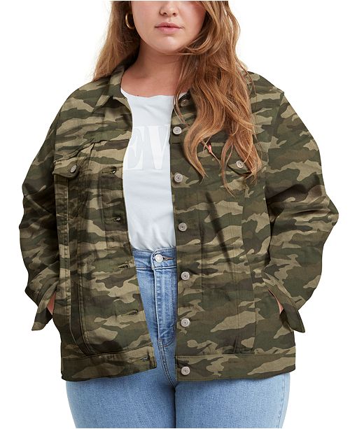 Levi's Trendy Plus Size Ex-Boyfriend Trucker Jacket & Reviews .