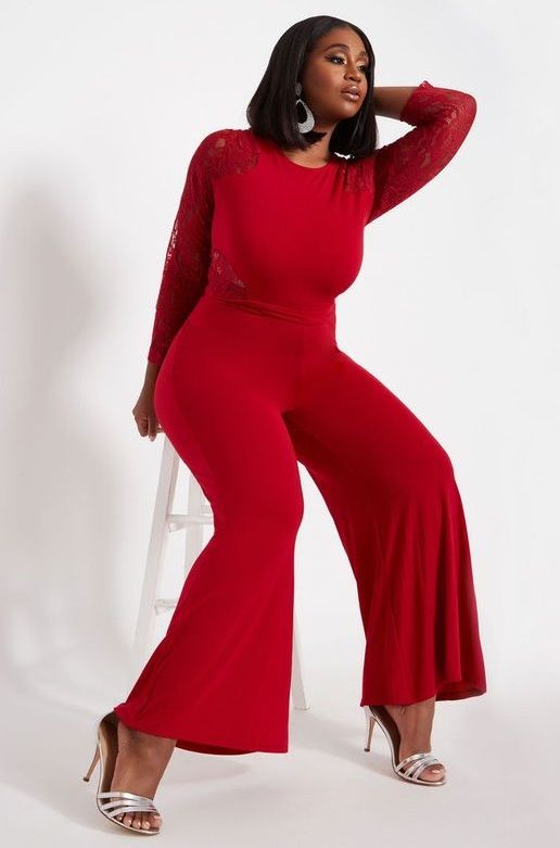 Plus Size Jumpsuits for Evening In Bold Colors - | Plus size .