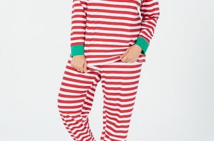 Family Pajamas Matching Plus Size Women's Holiday Stripe Pajama .