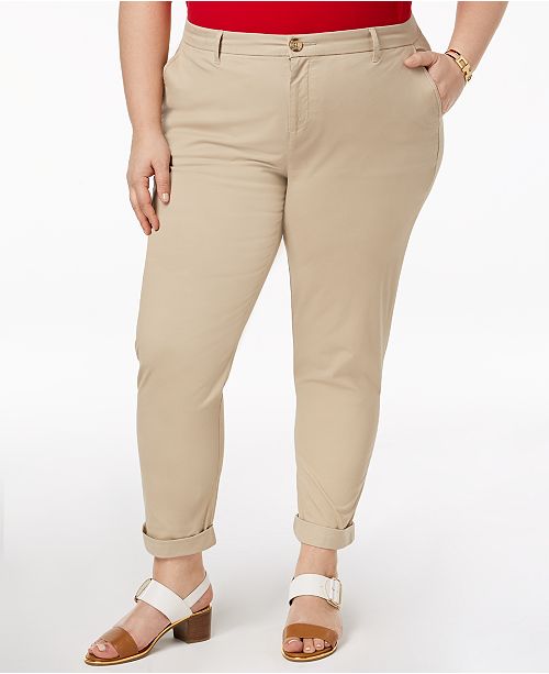 Tommy Hilfiger Plus Size Hampton Chino Pants, Created for Macy's .