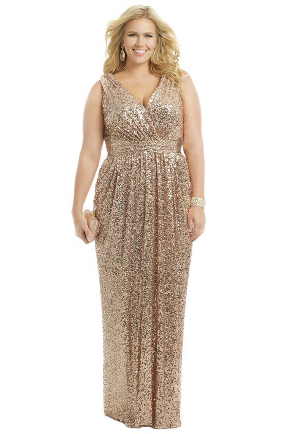 Plus Size Formal Dress Pattern FREE - My Handmade Space | Gold .