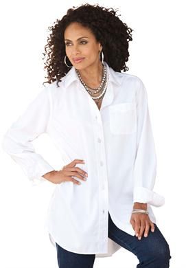 The Boyfriend Shirt by Denim 24/7 | Plus Size Shirts and Blouses .
