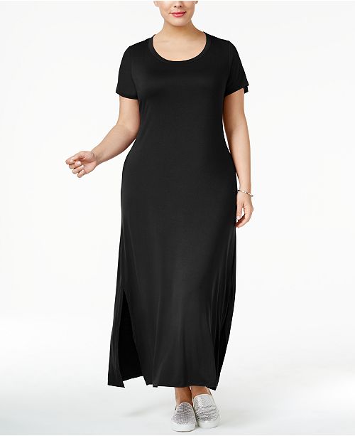 Style & Co Plus Size T-Shirt Maxi Dress, Created for Macy's .