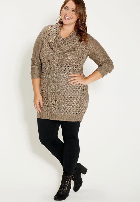 19 stylish ways to wear a plus size leggings outfit - curvyoutfits .