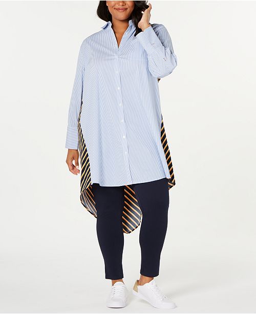 Tommy Hilfiger Plus Size Mixed-Stripe High-Low Tunic & Reviews .