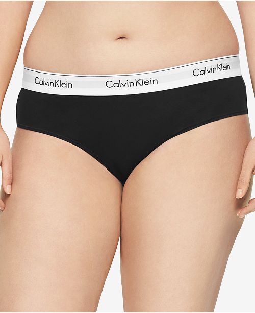 Calvin Klein Plus Size Modern Cotton Logo Hipster Underwear QF5118 .