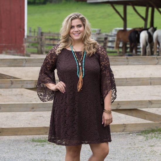 Chocolate+Cowgirl+Social+Plus+Dress | Plus size western wear .