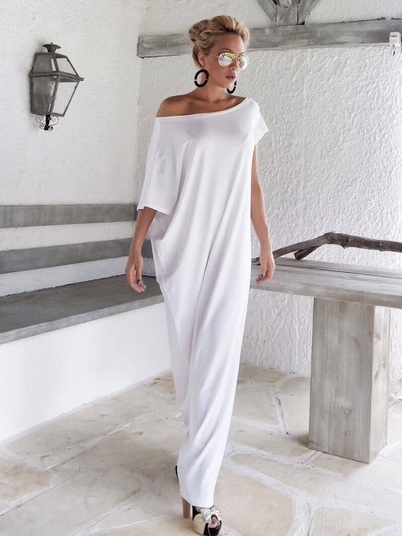 White Maxi Dress / White Dress / Plus Size Dress / Summer | Et