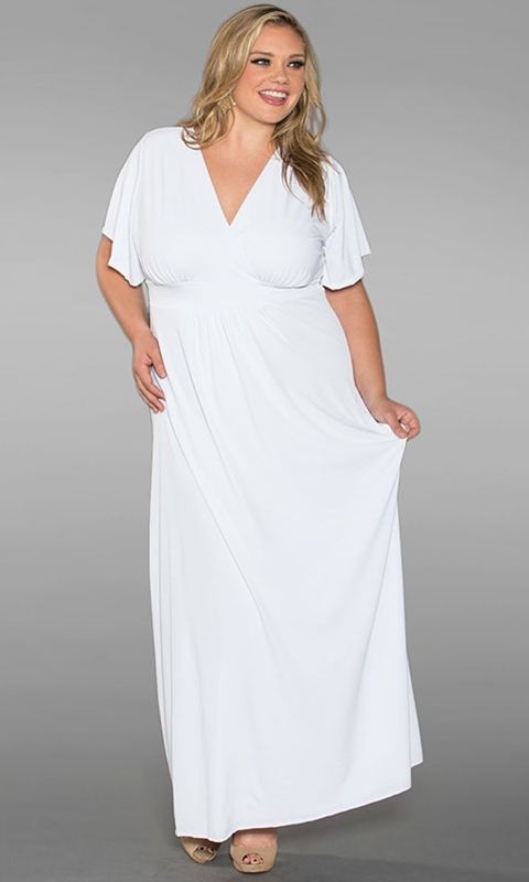 Classic Maxi Dress in White | Plus size dresses, White dress .