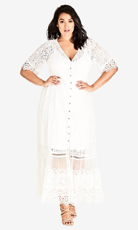 Shop Women's Plus Size Women's Plus Size Summer Lace Maxi Dress .