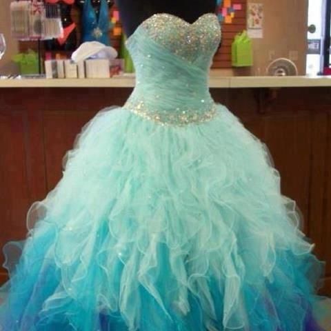 Big blue poofy prom dress | Prom dresses ball gown, Ball dresses .