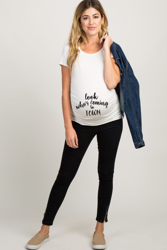 Look Whos Coming To Town Pregnancy Fashion Shirt Christmas .
