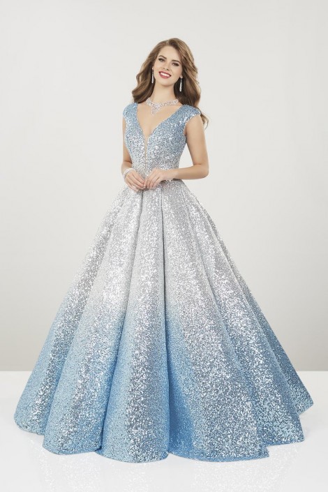 Panoply 14961 Ombre Sequin Princess Prom Gown: French Novel