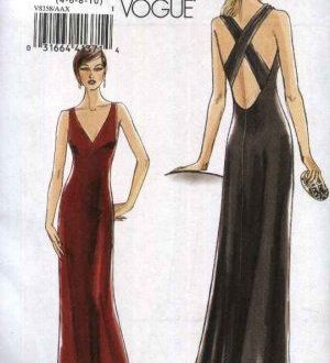 Vogue Sewing Pattern 8358 Misses Sizes 4-6-8-10 Easy Evening Gown .