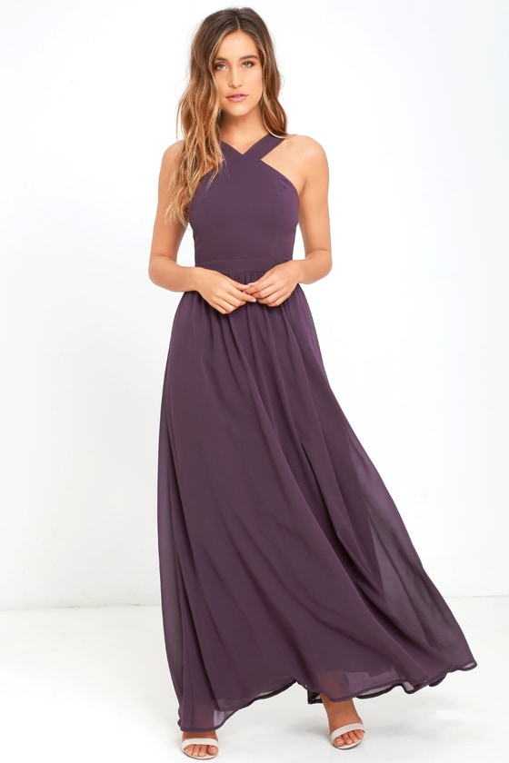 Air of Romance Dusty Purple Maxi Dress | Dusty purple dress .