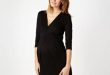 Red Herring Maternity Black jersey tie back maternity dress- at .