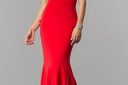 JVNX by Jovani Strapless Red Prom Dress - PromGi