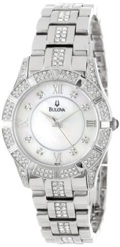 Relógio Bulova Women's 96L116 Swarovski Crystal Bracelet Mother of .