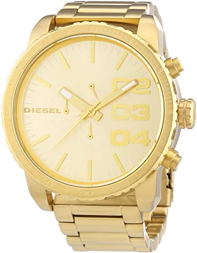 Amazon.com: Diesel Men's DZ4268 Double Down Gold Watch: Diesel .